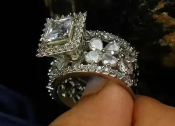 American Diamond Adjustable Ring For Girl and Women  - Image 2