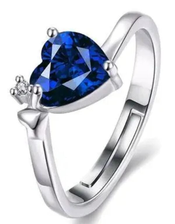 Timeless Elegance: Adjustable Silver-Plated Brass Ring with Sparkling American Diamond