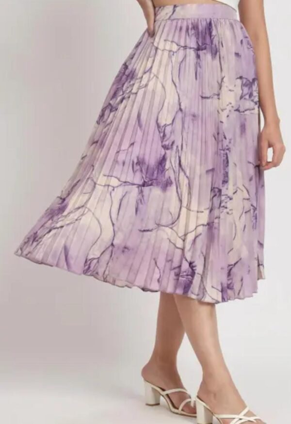 Exquisite Marble Elegance Women's Purple Skirt - Image 2