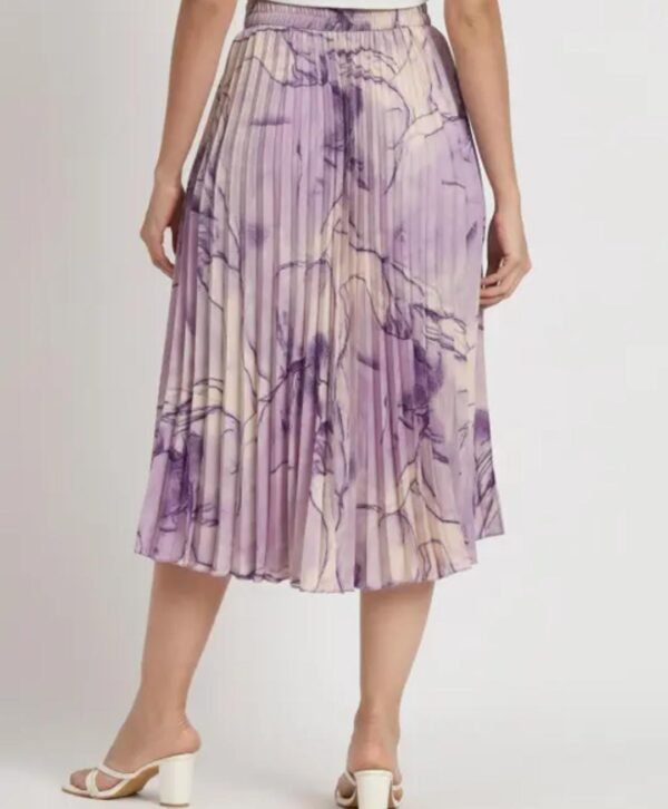 Exquisite Marble Elegance Women's Purple Skirt - Image 3