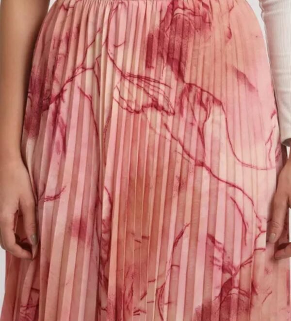 Exquisite Marble Elegance Women's Pink Skirt - Image 5
