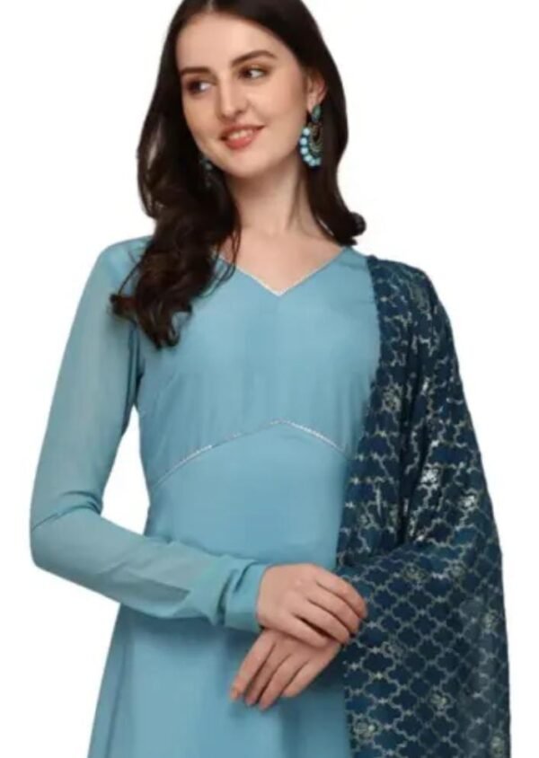 SKY BLUE KURTA DUPATTA SET