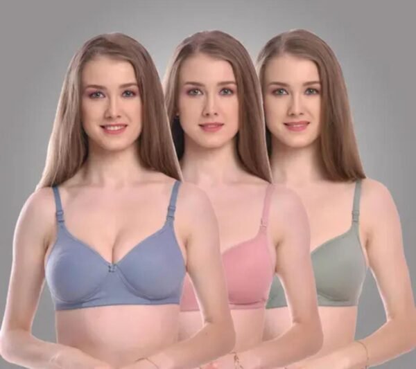 Women's Stylish Full Coverage Non Padded Cotton Blend Bra