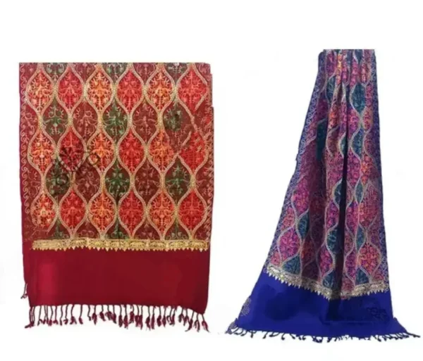 Red and Blue Shawls