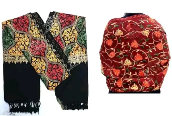 Black and Maroon Shawls
