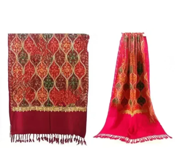 Maroon and Pink Shawls