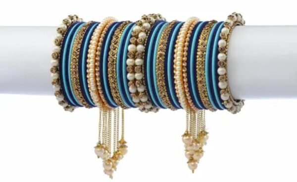 Dark And Light Blue Bangle Set