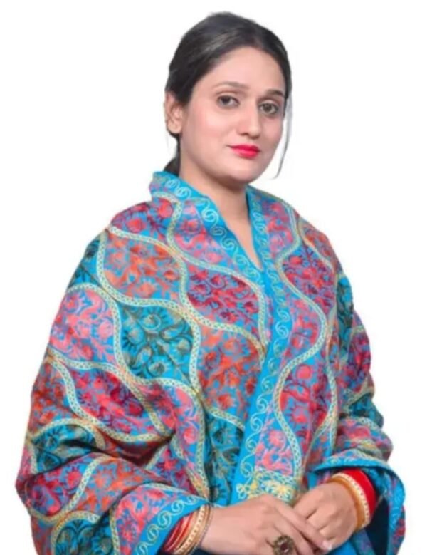Light Blue Woolen Shawl