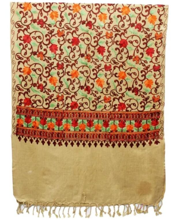 Women's Beige Wool Shawl