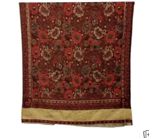 Maroon Woven Reversible Shawl another side
