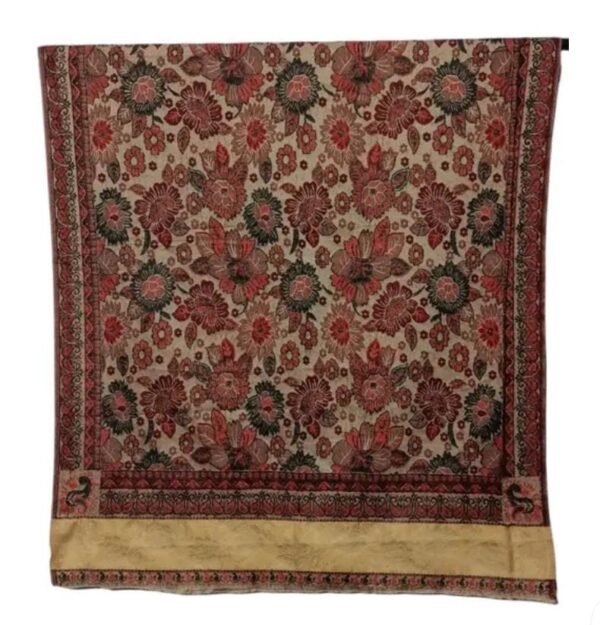 Maroon Woven Reversible Shawl one side