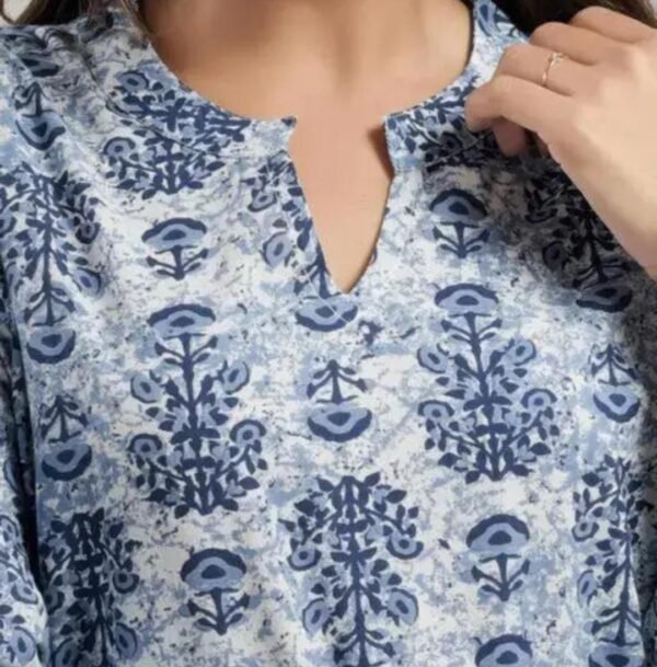 Grey Cotton Short Kurti CLOSE