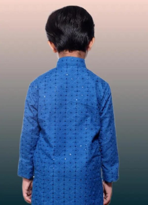Blue Kurta and Payjama back side