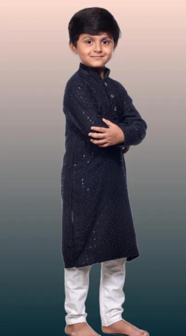 Black Kurta and Payjama side
