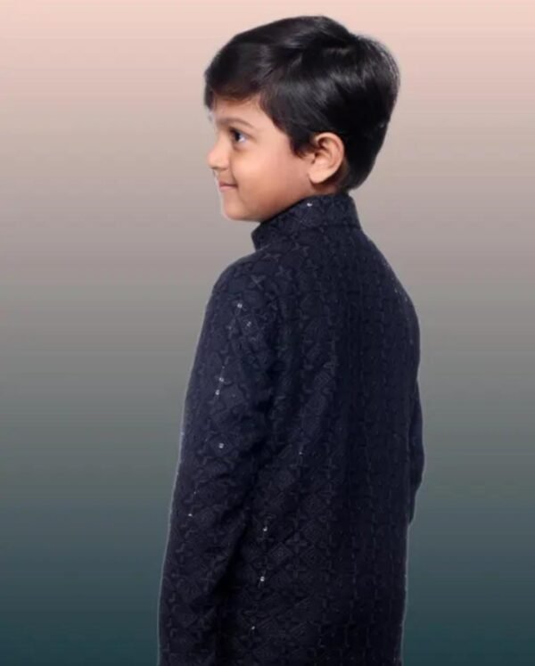 Black Kurta and Payjama back look