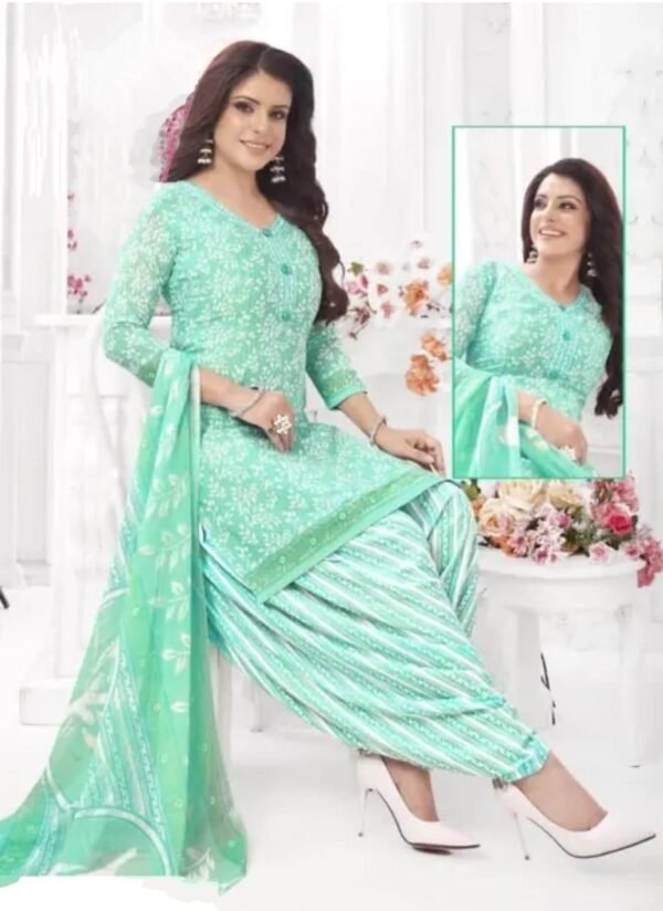 Printed Crepe Dress Material - Image 4