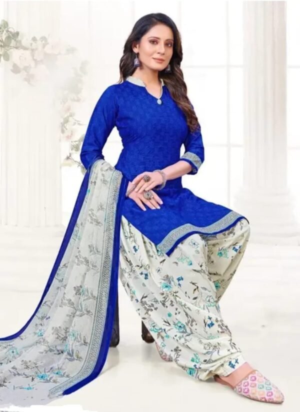 Printed Crepe Dress Material - Image 2