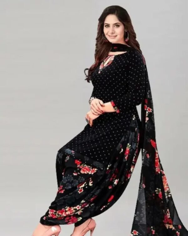 Printed Crepe Dress Material