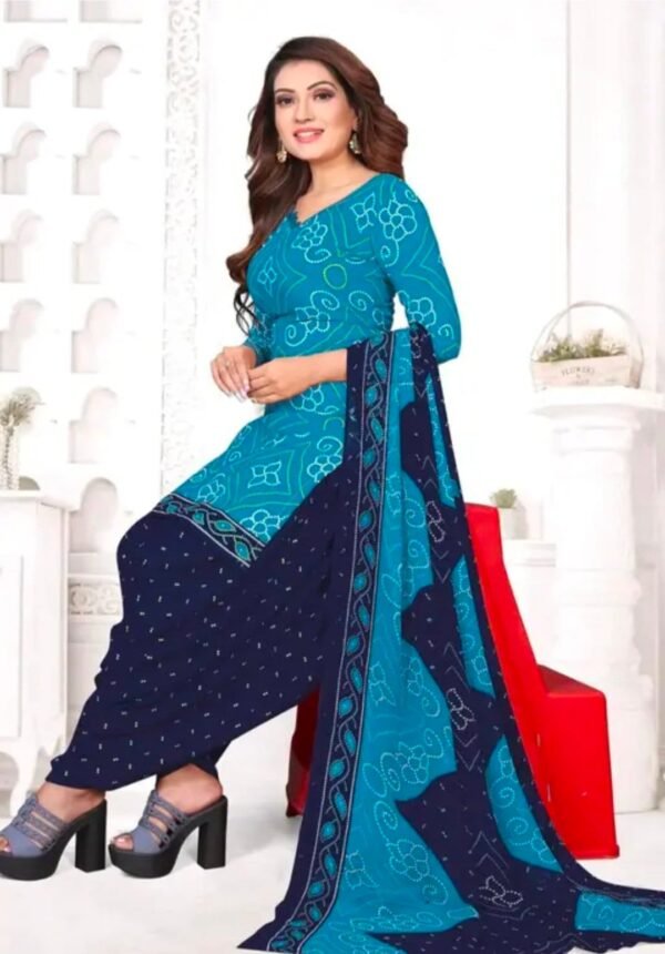 Printed Crepe Dress Material - Image 2