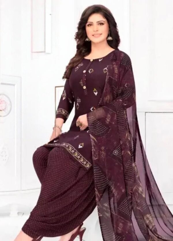 Printed Crepe Dress Materials - Image 5