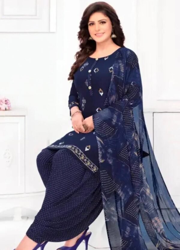 Printed Crepe Dress Materials