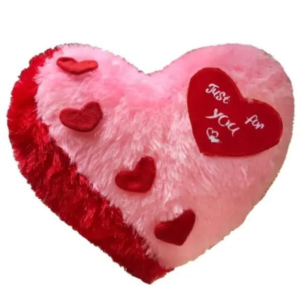 Pink And Red Heart Shape Soft Cushion Just For You - Image 3