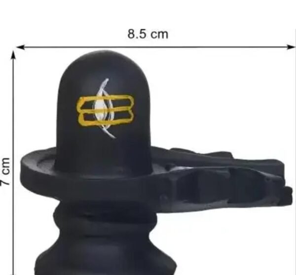 Small Shivling for Shivratri Puja - 7cm x 8.5cm Resin Idol - Image 2