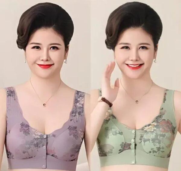 Main image showcasing the Bralette Bra Pack of 2, featuring soft nylon fabric, seamless construction, padded support, and a stylish floral print for everyday comfort.